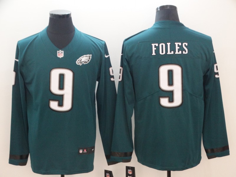 Men's Philadelphia Eagles Nick Foles #9 Midnight Green Team Jersey